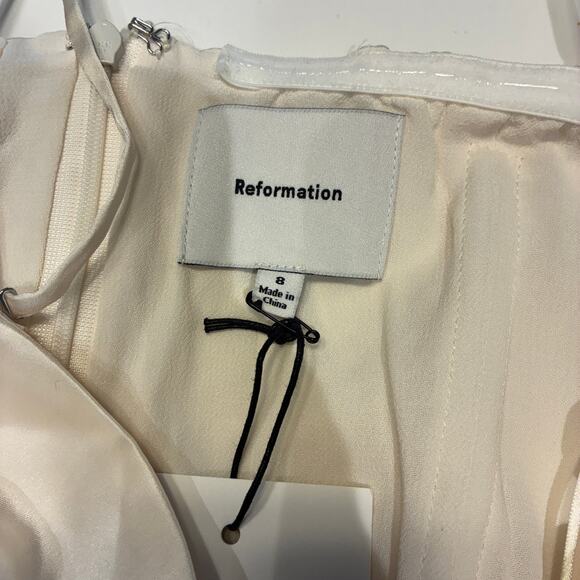 NWT Reformation Alouette Dress in Fior di Latte Sz 8 - Picture 8 of 14